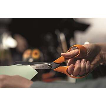 Fiskars General Purpose Scissors, Total Length: 21 cm, Quality Steel/Synthetic Material, Classic,