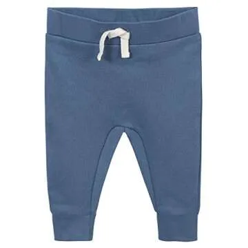 Grow by Gerber Baby Boys 2-Pack Pants, Blue/Black, Newborn