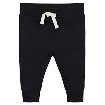 Grow by Gerber Baby Boys 2-Pack Pants, Blue/Black, Newborn