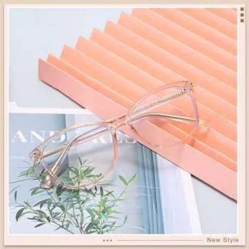 Madison Avenue Blue Light Blocking Glasses Anti Eyestrain UV Glare Blue Light Glasses for Women TV Phone Computer Gaming Eyeglasses Liberty (Crystal Brown)