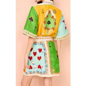 Stylish Qikaka Women’s Button Printed Bodycon Dress