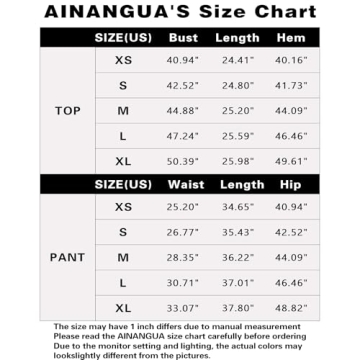 Ainangua Casual 2 Piece Sets for Women V Neck Long Sleeve Tops Wide Leg Pants Workout Outfits Fashion Carmel Travel Set(Black,XL)