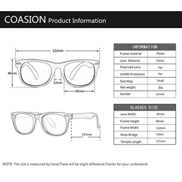 COASION Kids Polarized Sunglasses for Ages 3-9