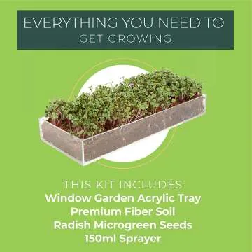 Microgreens Grow Kit with Organic Seeds & Tray