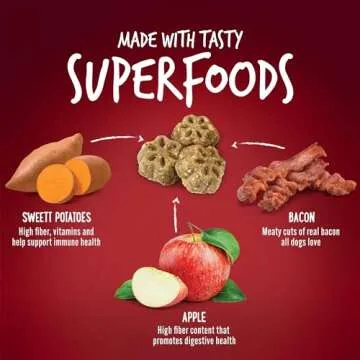 Fruitables Skinny Mini Dog Treats – Healthy Treats for Dogs – Low Calorie Training Treats – Free of Wheat, Corn and Soy – Apple Bacon – 5 Ounces