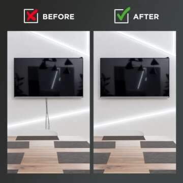 DATA COMM Electronics In-Wall Cable Management Kit: Advanced TV Cable Hider Wall Kit-Complete Low Voltage Cord Hider For Sleek Wall-Mounted TV Setup - DIY Cable Organizer, Kit Single Power Solution