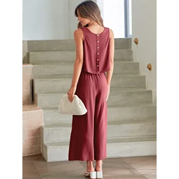 Trendy Women’s 2 Piece Linen Outfit for Summer Events