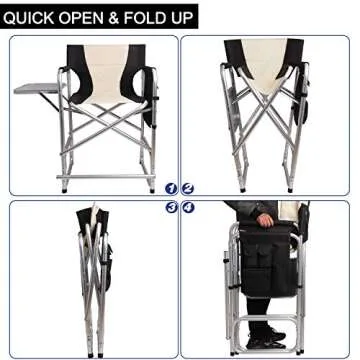 Tall Directors Chair for Camping and Makeup Jobs