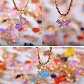 100PCs Bulk Enamel Charms for Jewelry Making, Colorful Metal Charms Pendant for Bracelet Necklace and Crafting (MixedStyle Color)
