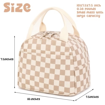 Bluboon Insulated Corduroy Lunch Bag for Everyone