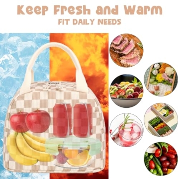 Bluboon Insulated Corduroy Lunch Bag for Everyone