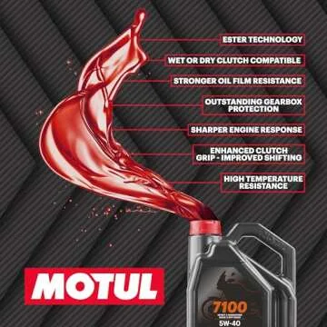 Motul 7100 4T 10W-40 Synthetic Oil for Motorcycles