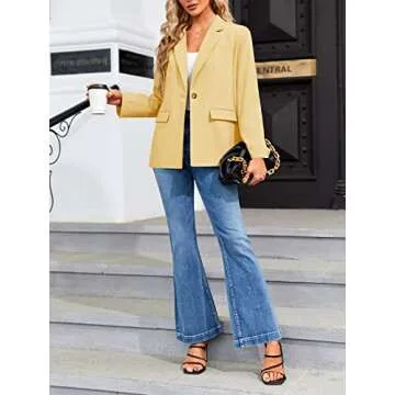 Cnkwei Women's Stylish Blazer with Pockets - Work & Casual
