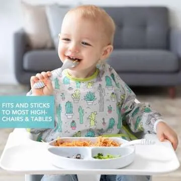 Bumkins Toddler Suction Plate for Self-Feeding Babies