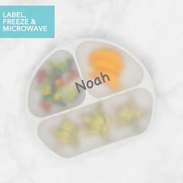 Bumkins Toddler Suction Plate for Self-Feeding Babies