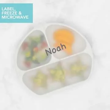 Bumkins Toddler Suction Plate for Self-Feeding Babies