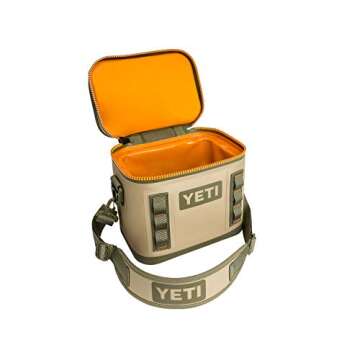 YETI Hopper Flip 8 Portable Cooler, Field Tan/Blaze Orange