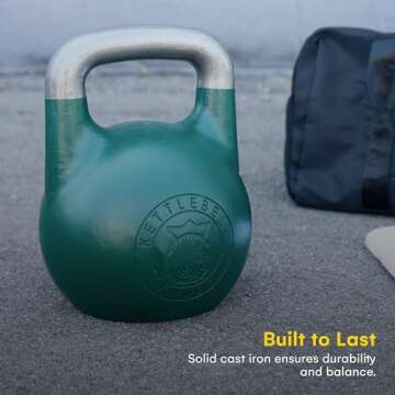 Kettlebell Kings Competition Kettlebells Weight (35mm handle) 8-48 KG - Hand weights Workout Gym Equ...