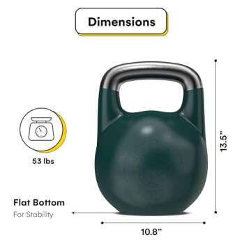 Kettlebell Kings Competition Kettlebells Weight (35mm handle) 8-48 KG - Hand weights Workout Gym Equipment and Strength training sets for Women and Men for Home Gym - Suitable for Repetition Workouts