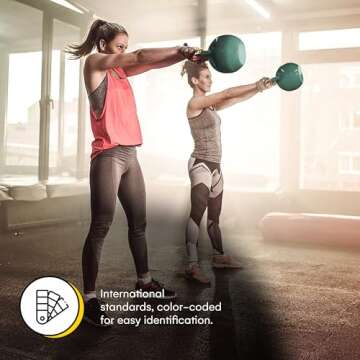 Kettlebell Kings Competition Kettlebells Weight (35mm handle) 8-48 KG - Hand weights Workout Gym Equipment and Strength training sets for Women and Men for Home Gym - Suitable for Repetition Workouts