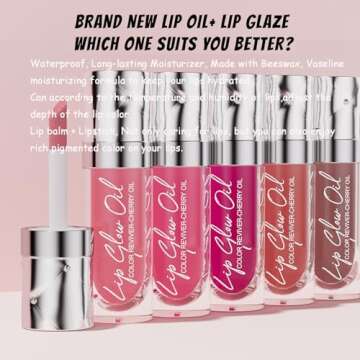 Moisturizing Lip Oil, Clear Lip Gloss Crystal Jelly Moisturizing Lip Oil, Moisturizing No-Sticky Transparent Plumping Lip Balm for Lip Care, Korean Fashion Lipstick Makeup Lip Care(Lip Gloss #08)