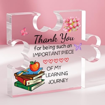 Elegant Acrylic Teacher Gift Plaque for Appreciation