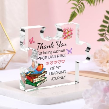 Elegant Acrylic Teacher Gift Plaque for Appreciation
