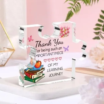 Elegant Acrylic Teacher Gift Plaque for Appreciation