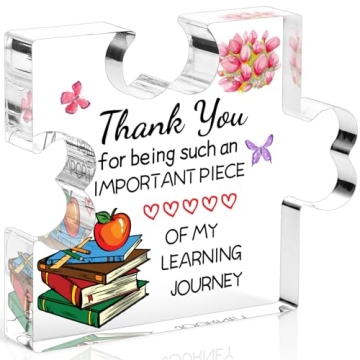 Elegant Acrylic Teacher Gift Plaque for Appreciation