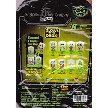 Zag Toys Tim Burton's Nightmare Before Christmas - Glow in The Dark - DOMEZ Blind Bag (00742-96)