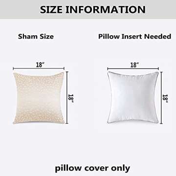 THOVSMOON Antelope Pillow Covers 18x18 Inch Set of 2 Animal Farmhouse Decorative Throw Pillow Covers Linen Square Cushion Case for Home Sofa Couch Bedroom Car Decoration(Beige, 18"x18")