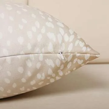 THOVSMOON Antelope Pillow Covers 18x18 Inch Set of 2 Animal Farmhouse Decorative Throw Pillow Covers Linen Square Cushion Case for Home Sofa Couch Bedroom Car Decoration(Beige, 18"x18")