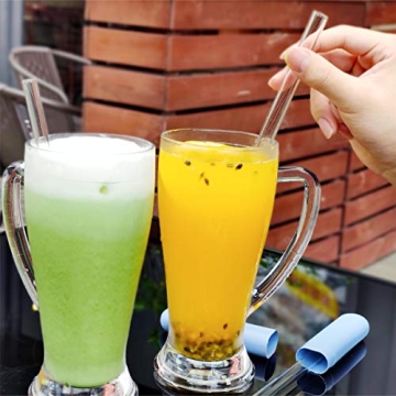 Reusable Glass Straws for Bubble Tea Smoothies Eco-Friendly
