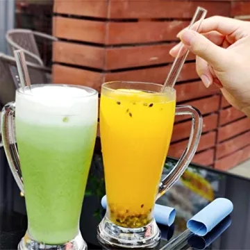 Reusable Glass Straws for Bubble Tea Smoothies Eco-Friendly
