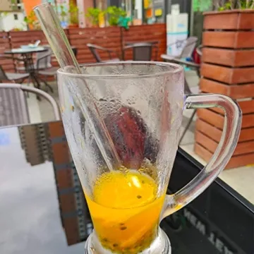 Reusable Glass Straws for Bubble Tea Smoothies Eco-Friendly