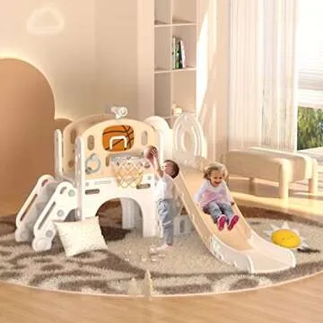 XJD 8 in 1 Toddler Slide Set for Indoor and Outdoor Fun