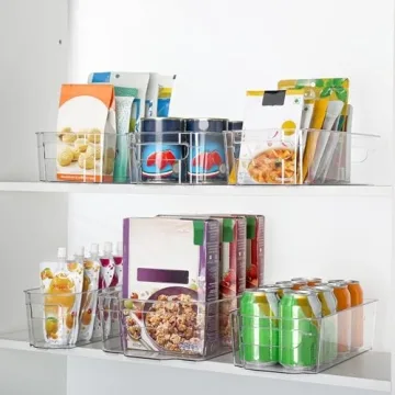 HOOJO Refrigerator Organizer Bins for Kitchen Clarity