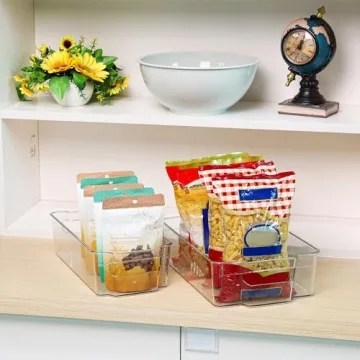 HOOJO Refrigerator Organizer Bins for Kitchen Clarity