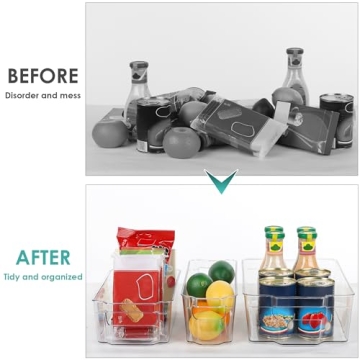 HOOJO Refrigerator Organizer Bins for Kitchen Clarity