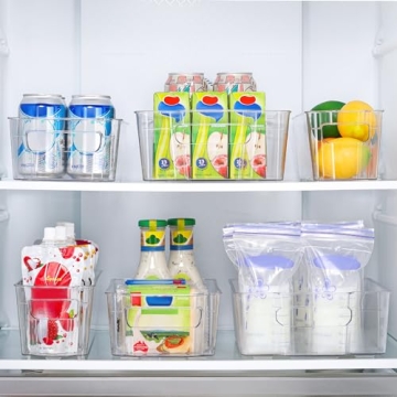 HOOJO Refrigerator Organizer Bins for Kitchen Clarity