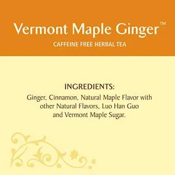 Celestial Seasonings Vermont Maple Ginger Herbal Tea, 20 Count