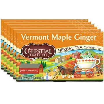 Celestial Seasonings Vermont Maple Ginger Herbal Tea, 20 Count