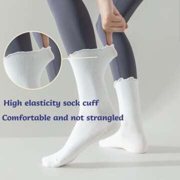 Culeotah Pilates Socks - Stylish Non-Slip Grippy Socks
