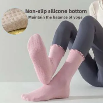 Culeotah Pilates Socks - Stylish Non-Slip Grippy Socks