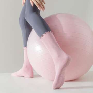 Culeotah Pilates Socks - Stylish Non-Slip Grippy Socks