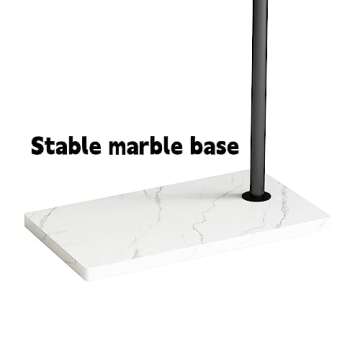 Smlttel Black Metal Coat Racks, Standing Coat Rack with Heavy Base, Modern Coat Tree with Crossbar and 3 Hooks, Entryway Coat Racks for Handbags, Clothing.(59inch)