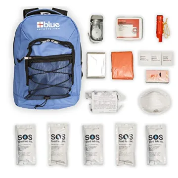 72 Hour Emergency Survival Backpack Kit - Blue Seventy-Two