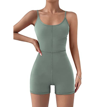 AUTOMET Jumpsuits for Women One Piece Rompers Sexy Shorts Bodysuits Workout Sets Fashion Clothes Sum...