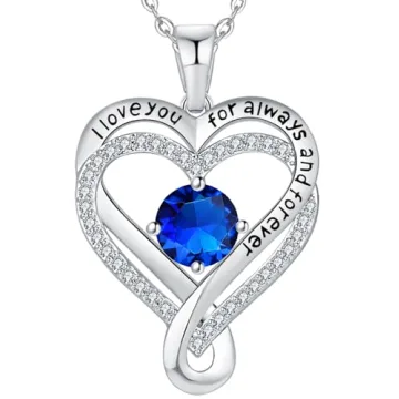 Mkhhy Gifts for Wife Silver Infinity Heart Necklace