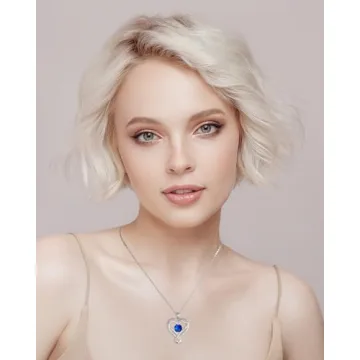 Mkhhy Silver Heart Necklace Gift for Wife